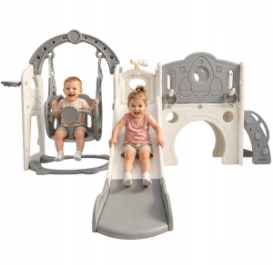 Spielplatzrutsche, freistehende Schaukel, Kinderrutsche mit Leiter