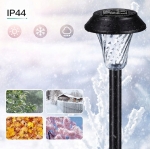 ZESTAW 6 LAMP LAMPY OGRODOWE SOLARNE WBIJANE WODOODPORNE 41CM ZEWNĘTRZNE