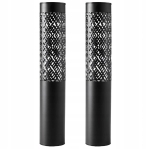 2 LAMPY OGRODOWE SOLARNE WBIJANA SŁUPEK 71CM DEKORACYJNA POCHODNIA LATARNIA
