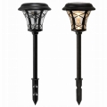 ZESTAW 8 LAMP LAMPY OGRODOWE SOLARNE WBIJANE WODOODPORNE 40CM ZEWNĘTRZNE