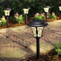 ZESTAW 8 LAMP LAMPY OGRODOWE SOLARNE WBIJANE WODOODPORNE 40CM ZEWNĘTRZNE
