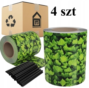4 Stück Zaunband 19 cm x 35 m, Paneelabdeckung für Zaunblätter