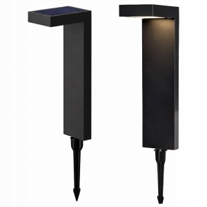 2x LED-Solar-Gartenlampe mit Dämmerungssensor, 55 cm
