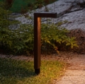 2X LAMPA SOLARNA OGRODOWA LED WBIJANA CZUJNIK ZMIERZCHU OGRÓD 55CM BRĄZOWA