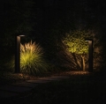 2X LAMPA SOLARNA OGRODOWA LED WBIJANA CZUJNIK ZMIERZCHU OGRÓD 55CM BRĄZOWA