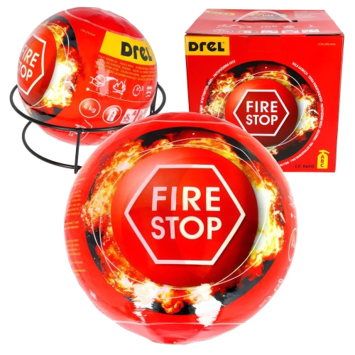 Feuerlöschkugel 4 KG - Pulver A B C - für Zuhause, Werkstatt, Auto-Pulverfeuerlöscher