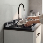 ZESTAW COMPACT DO GARAŻU PRALNI SZAFKA ZLEW CZARNY BATERIA FLEX DOZOWNIK