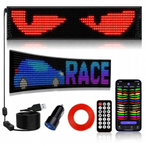 LED-Autolampenstreifen mit Teufelsaugen-Motiv, IP65, 19 x 89 cm