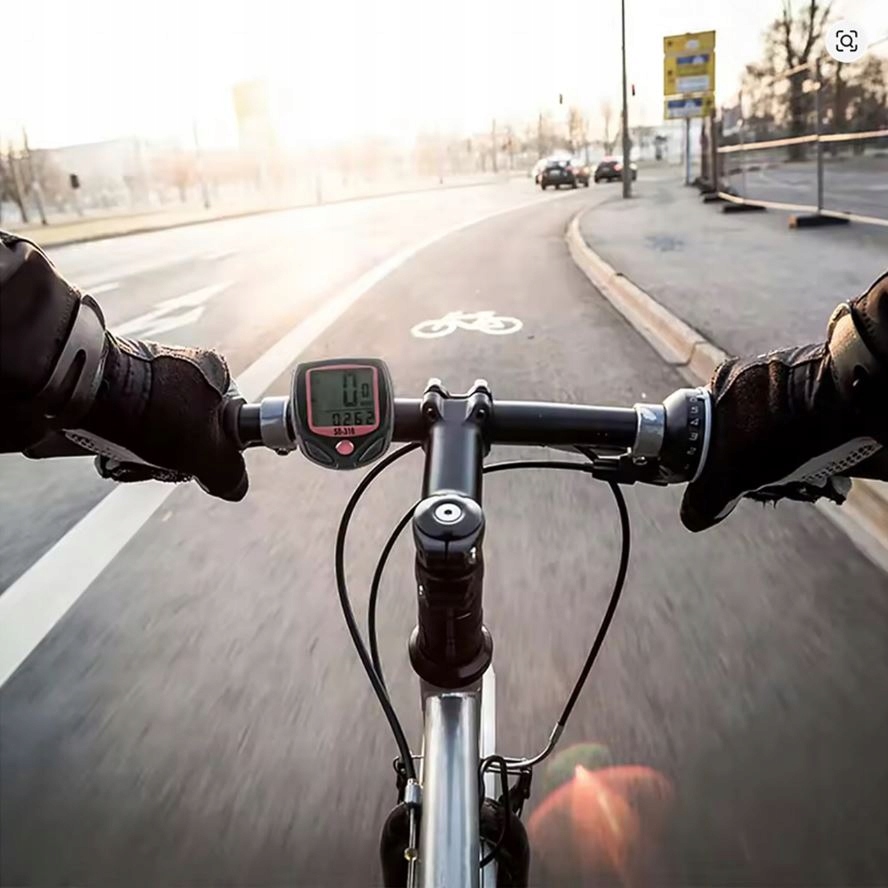 LICZNIK ROWEROWY WODOODPORNY PREDKOŚCIOMIERZ LCD PRĘDKOŚĆ ZEGAR 15 FUNKCJI