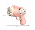 RÓŻOWY PISTOLET NA BAŃKI MYDLANE MASZYNA DO BANIEK GENERATOR PŁYN AKCESORIA