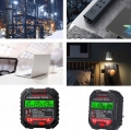 TESTER NAPIĘCIA GNIAZD SIECIOWYCH ELEKTRYCZNYCH GNIAZDEK KONTAKTÓW LCD RCD