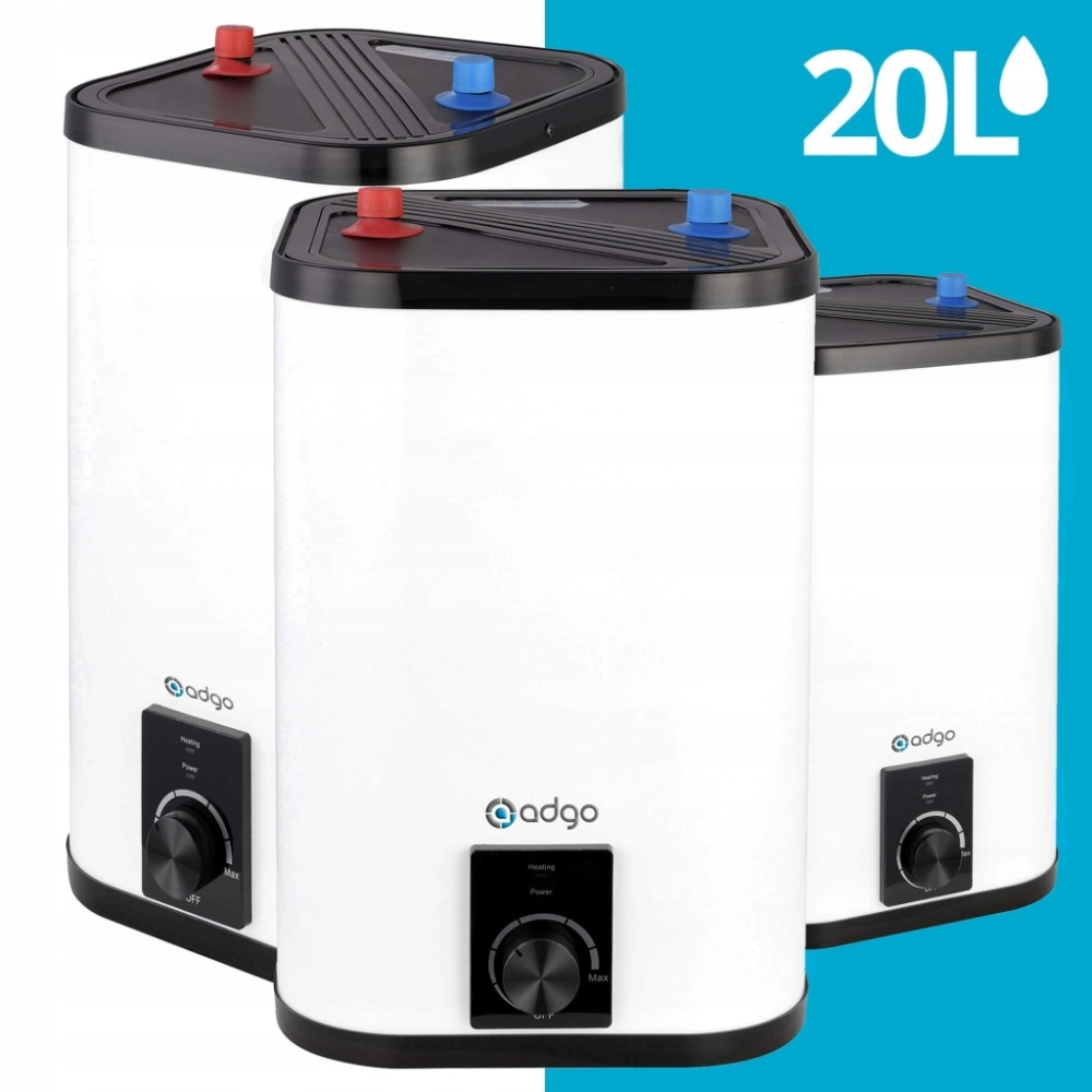 OGRZEWACZ ELEKTRYCZNY PODGRZEWACZ WODY PRZEPŁYWOWY 20L PODUMYWALKOWY GÓRNY