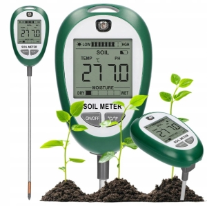 Säuremessgerät, Bodentester, Erd-pH-Wert-4-in-1-Temperaturmessgerät