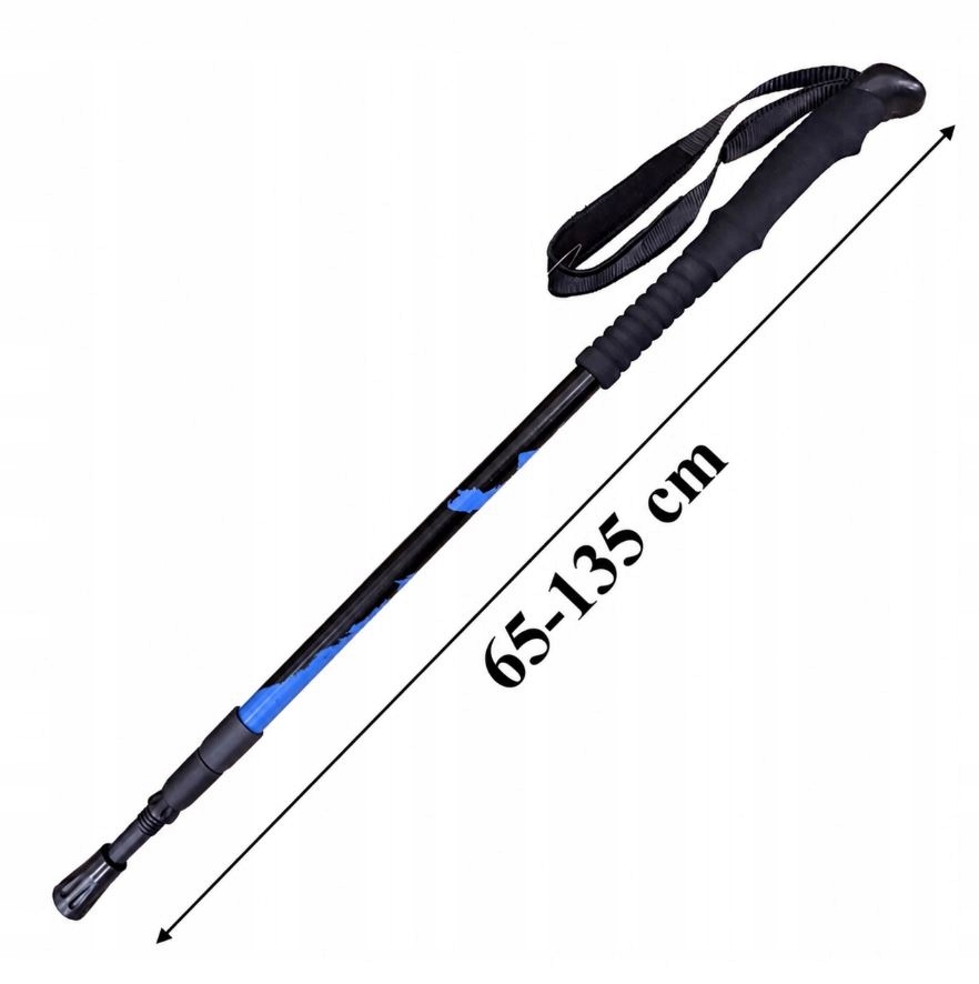 KIJ KIJEK TREKINGOWY REGULOWANY 65-135cm DO CHODZENIA NORDIC WALKING LASKA