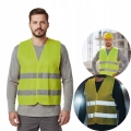 KAMIZELKA OSTRZEGAWCZA ODBLASKOWA ŻÓŁTA ROBOCZA DROGOWA ROZMIAR 6XL