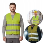 KAMIZELKA OSTRZEGAWCZA ODBLASKOWA ŻÓŁTA ROBOCZA DROGOWA ROZMIAR 2XL