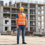 KAMIZELKA OSTRZEGAWCZA ODBLASKOWA POMARAŃCZOWA ROBOCZA DROGOWA ROZMIAR 4XL