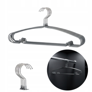 10 Stück Kleiderbügel aus beschichtetem Metall für universelle Kleiderschränke