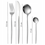 ZESTAW SZTUĆCÓW 24 ELEMENTY DLA 6 OSÓB KOMPLET SZTUĆCE POŁYSK + PUDEŁKO