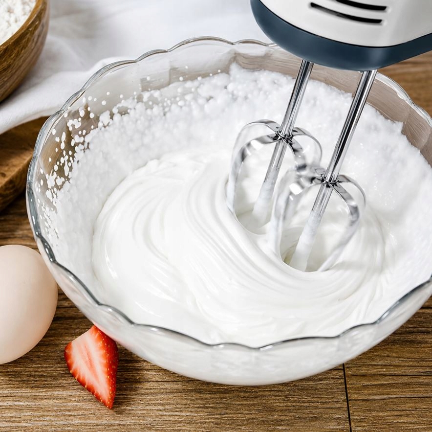ROBOT KUCHENNY MIKSER RĘCZNY MOCNY Z STALOWĄ MISĄ 7 PRĘDKOŚCI 100W KOŃCÓWKI