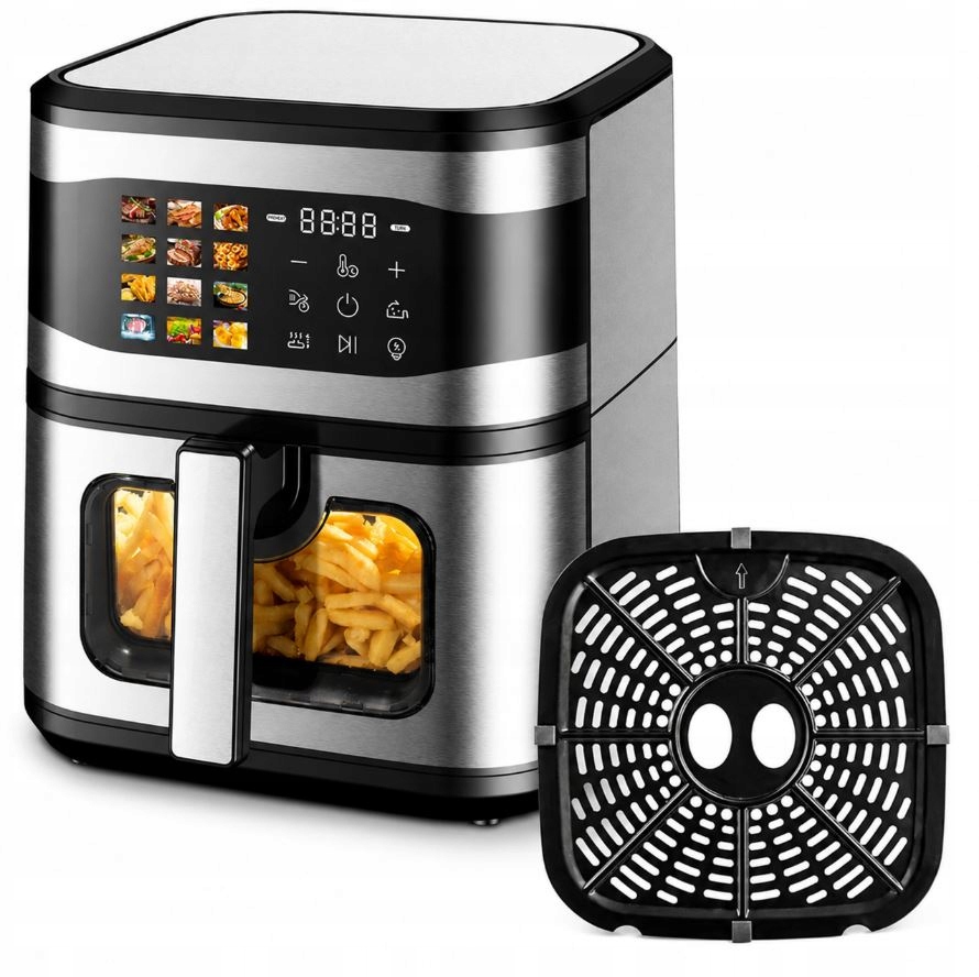 FRYTKOWNICA BEZTŁUSZCZOWA AIR FRYER 8L FRYTKOWNICA 1700W 12 PROGRAMÓW MOCNA