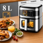 FRYTKOWNICA BEZTŁUSZCZOWA AIR FRYER 8L FRYTKOWNICA 1700W 12 PROGRAMÓW MOCNA