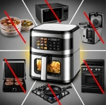 FRYTKOWNICA BEZTŁUSZCZOWA AIR FRYER 8L FRYTKOWNICA 1700W 12 PROGRAMÓW MOCNA