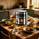 FRYTKOWNICA BEZTŁUSZCZOWA AIR FRYER 8L FRYTKOWNICA 1700W 12 PROGRAMÓW MOCNA