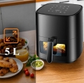 FRYTKOWNICA BEZTŁUSZCZOWA AIR FRYER 5L FRYTKOWNICA 1500W 9 PROGRAMÓW MOCNA