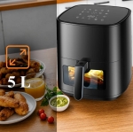 FRYTKOWNICA BEZTŁUSZCZOWA AIR FRYER 5L FRYTKOWNICA 1500W 9 PROGRAMÓW MOCNA