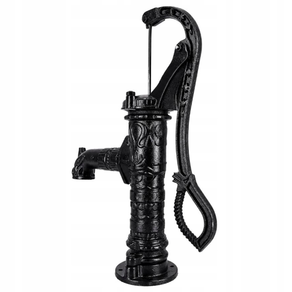 POMPA DO WODY RĘCZNA ABISYNKA ABISYŃSKA OGRODOWA ŻELIWNA OZDOBNA CZARNA