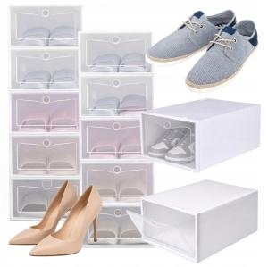 Modularer Schuhschrank mit geschlossener Klappe, 12-teilig, weiß