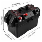 POJEMNIK SKRZYNKA AKUMULATOROWA 12V BOX NA AKUMULATOR Z WOLTOMIERZEM 2X USB
