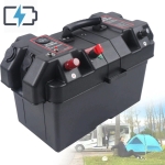 POJEMNIK SKRZYNKA AKUMULATOROWA 12V BOX NA AKUMULATOR Z WOLTOMIERZEM 2X USB