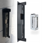 KASETA 280 mm Z ELEKTROZACZEPEM DO FURTKI BRAMY DRZWI UNIWERSALNA ANTRACYT