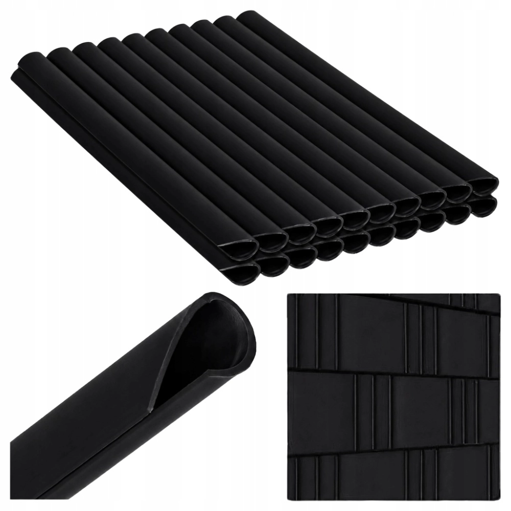 KLIPS DO TAŚMY OGRODZENIOWEJ ZACZEPY MONTAŻOWE OSŁONY CZARNY 19 cm 20 szt
