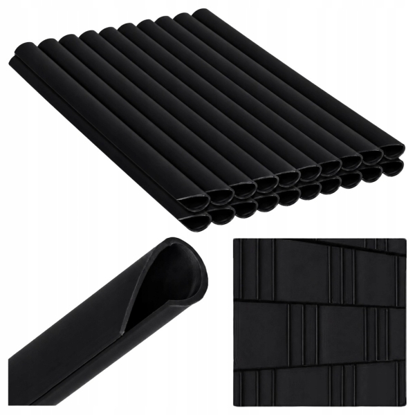 KLIPS DO TAŚMY OGRODZENIOWEJ ZACZEPY MONTAŻOWE OSŁONY CZARNY 19 cm 20 szt