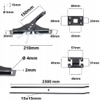 ZASUWA GARAŻOWA BASKWIL 230 CM ZASUWKA BASKWILOWA ZAMKNIĘCIE BRAM CZARNA