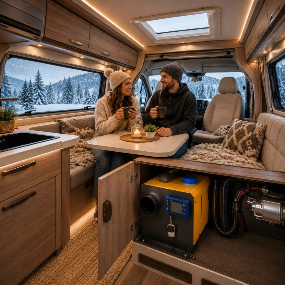 NAGRZEWNICA SPALINOWA DMUCHAWA OLEJOWA WEBASTO 8KW 12/24V BLUETOOTH