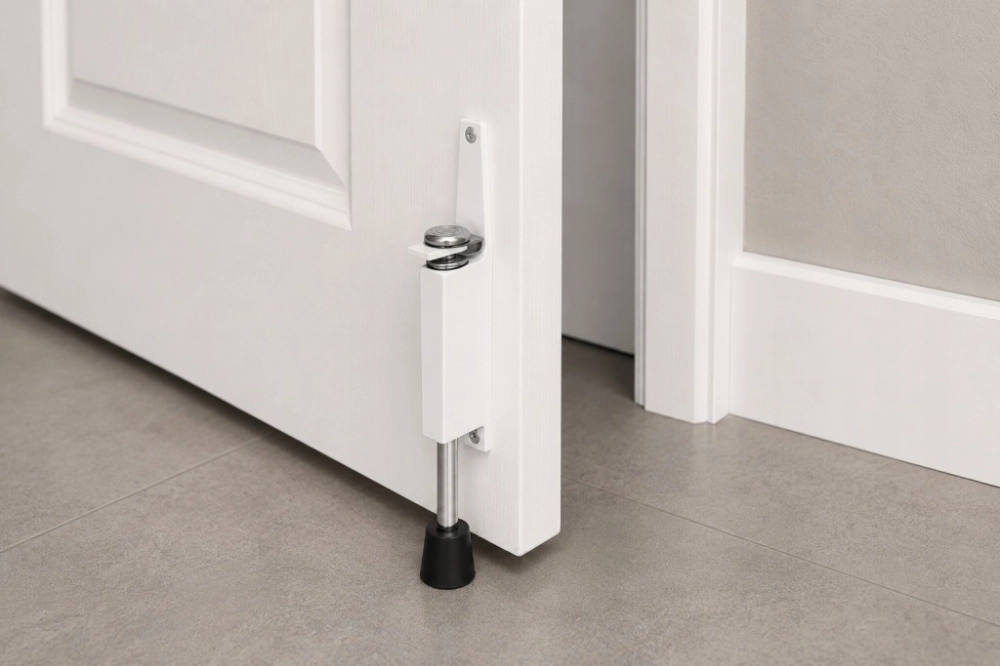 PODPÓRKA GARAŻOWA 13 cm STOPER DO DRZWI BRAM GARAŻU METALOWA BIAŁA