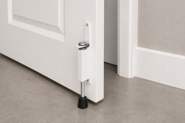 PODPÓRKA GARAŻOWA 13 cm STOPER DO DRZWI BRAM GARAŻU METALOWA BIAŁA