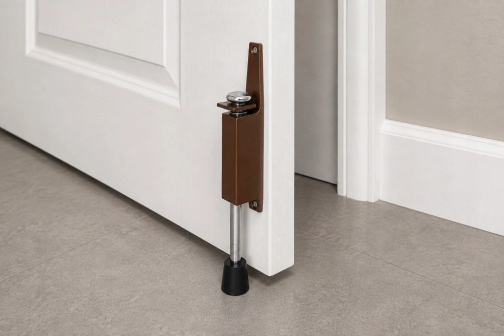 PODPÓRKA GARAŻOWA 13 cm STOPER DO DRZWI BRAM GARAŻU METALOWA BRĄZOWA