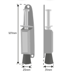 PODPÓRKA GARAŻOWA 13 cm STOPER DO DRZWI BRAM GARAŻU METALOWA BRĄZOWA