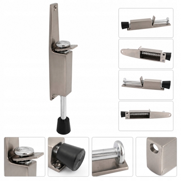 PODPÓRKA GARAŻOWA 13 cm STOPER DO DRZWI BRAM GARAŻU METALOWA NIKIEL