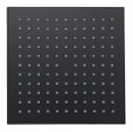 DESZCZOWNICA PRYSZNICOWA CZARNA KWADRATOWA 20x20 cm MATOWA ŚCIENNA SUFITOWA