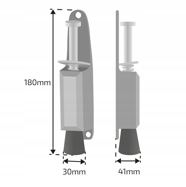 PODPÓRKA GARAŻOWA 18 cm STOPER DO DRZWI BRAM GARAŻU METALOWA BRĄZOWA