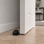 ODBOJNIK DRZWIOWY SFERA 45x25 ODBÓJ DO DRZWI OGRANICZNIK STOPER CZARNY MAT