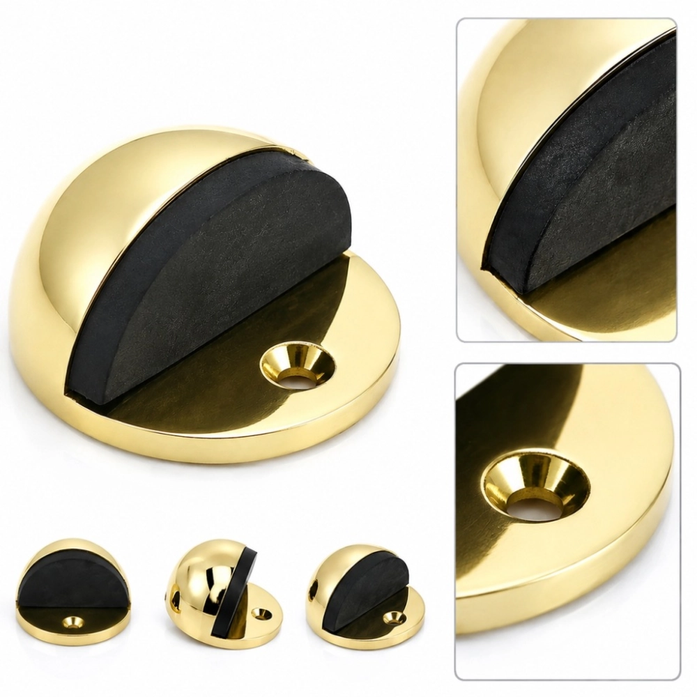 ODBOJNIK DRZWIOWY SFERA 45x25 mm ODBÓJ DO DRZWI OGRANICZNIK STOPER ZŁOTY