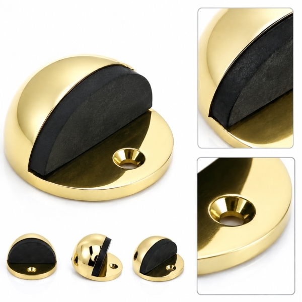 ODBOJNIK DRZWIOWY SFERA 45x25 mm ODBÓJ DO DRZWI OGRANICZNIK STOPER ZŁOTY