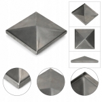 DASZEK METALOWY NA SŁUPEK OGRODZENIOWY 120x120 mm PIRAMIDA METALOWY